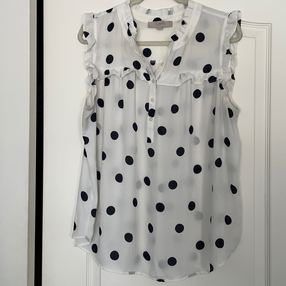 Loft polka dot blouse